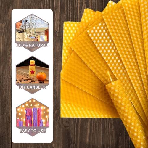 Candle Making Sheets Pure Beeswax Honeycomb DIY Roll-Ready