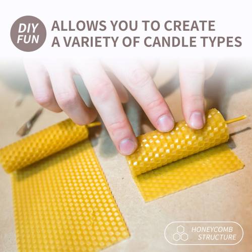Candle Making Sheets Pure Beeswax Honeycomb DIY Roll-Ready