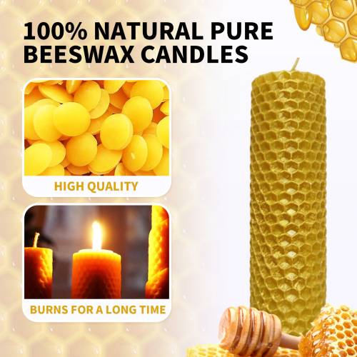Candle Making Sheets Pure Beeswax Honeycomb DIY Roll-Ready