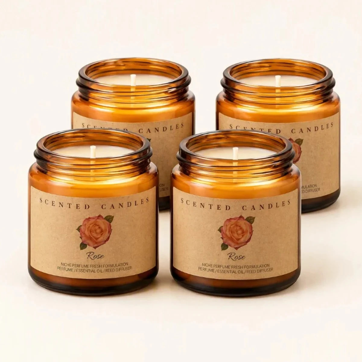 Candle Warmer Refills Rose-Scented Jar Candles