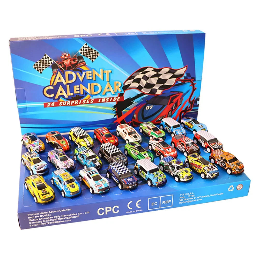Car Advent Calendar 24 Miniature Alloy Cars