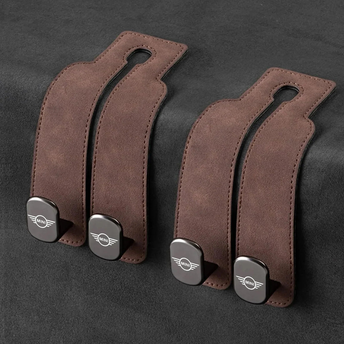 Car Headrest Hooks Foldable Double Hook Set of 2