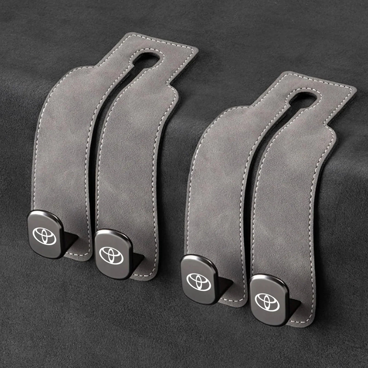 Car Headrest Hooks Foldable Double Hook Set of 2