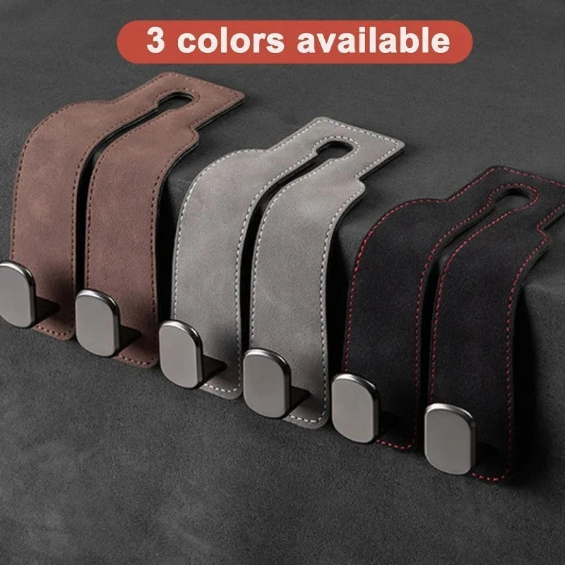 Car Headrest Hooks Foldable Double Hook Set of 2