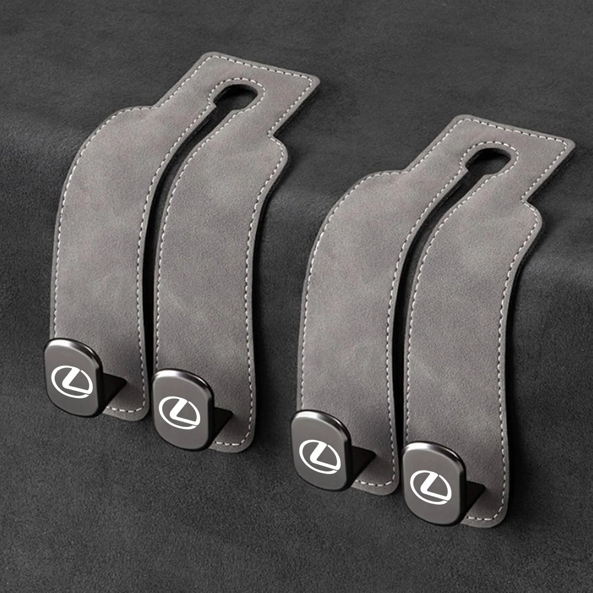 Car Headrest Hooks Foldable Double Hook Set of 2