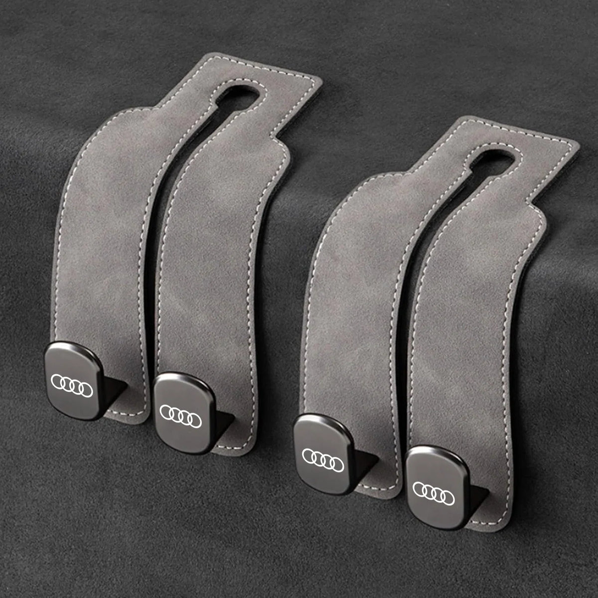 Car Headrest Hooks Foldable Double Hook Set of 2