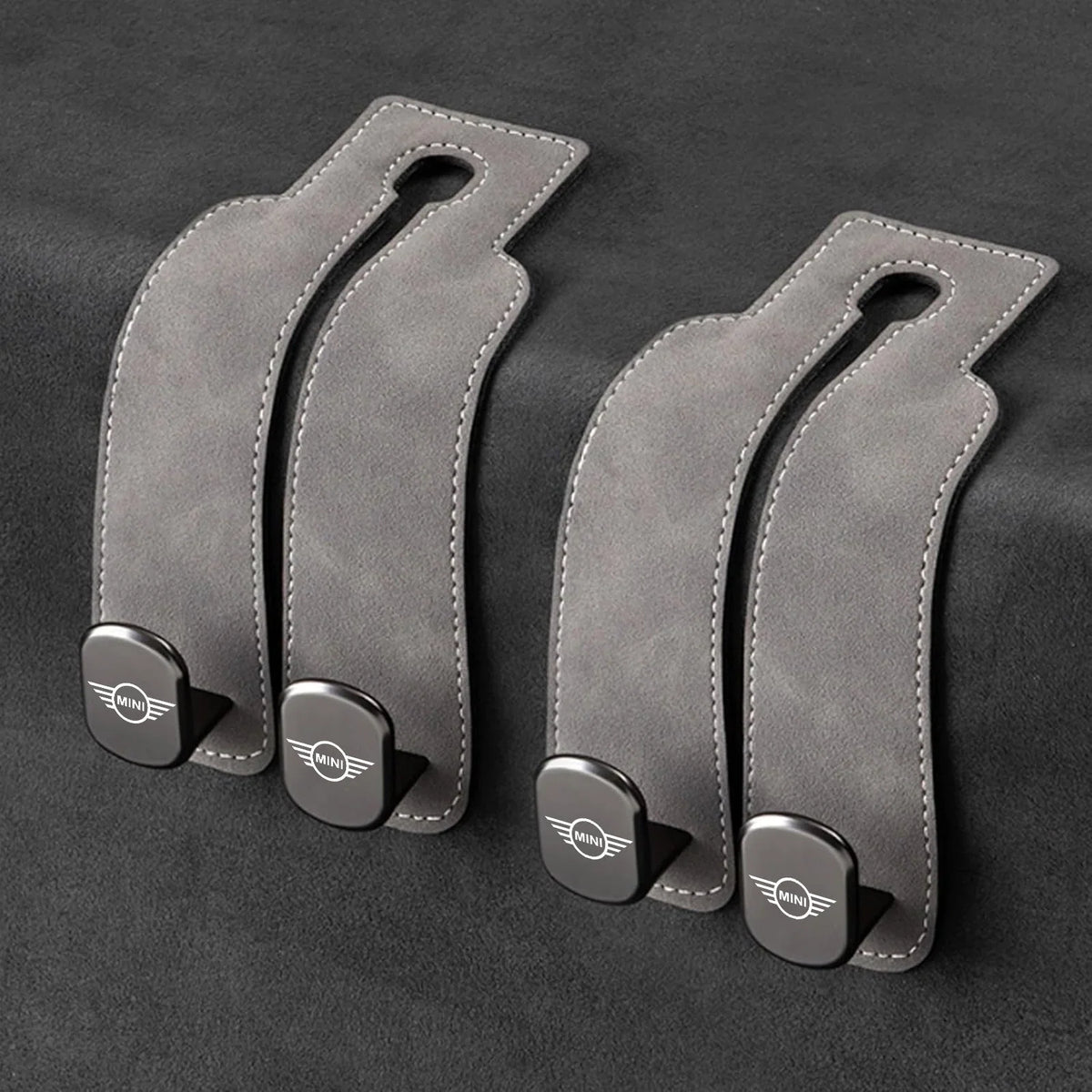 Car Headrest Hooks Foldable Double Hook Set of 2