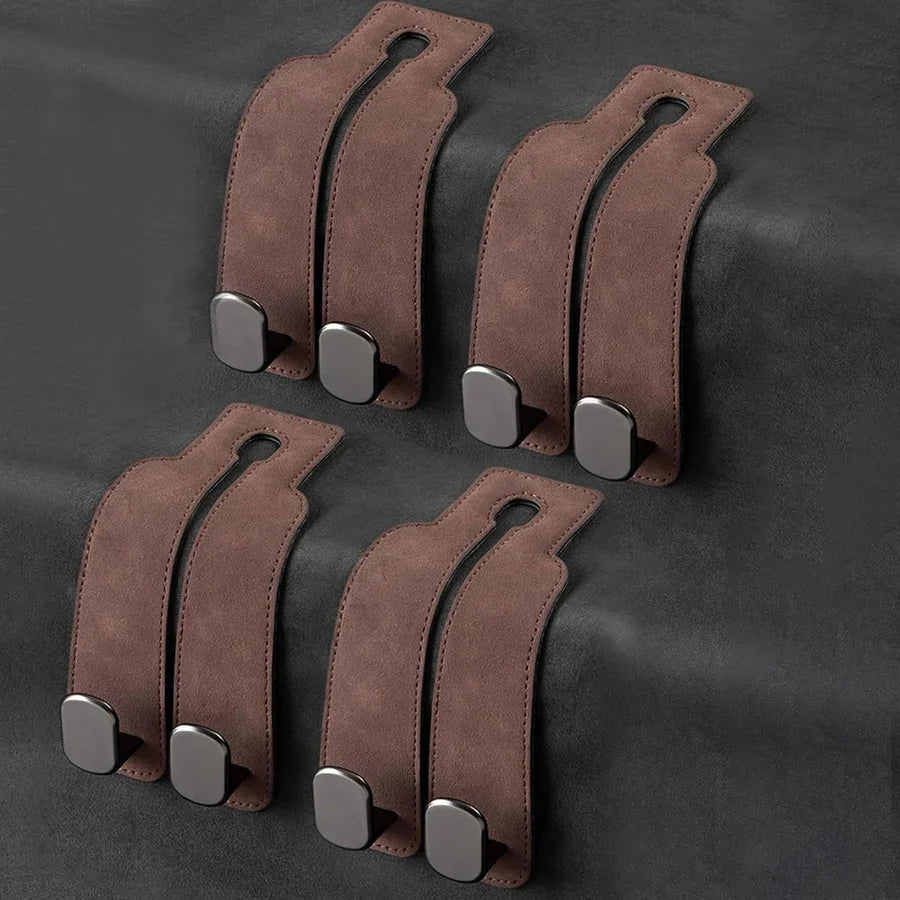 Car Headrest Hooks Foldable Double Hook Set of 2