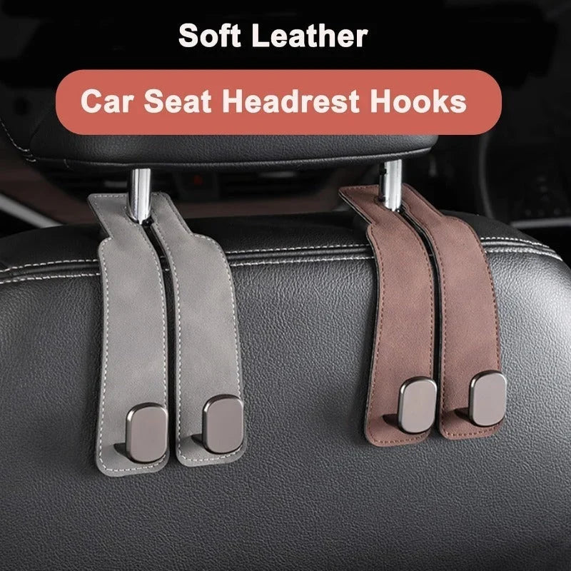 Car Headrest Hooks Foldable Double Hook Set of 2
