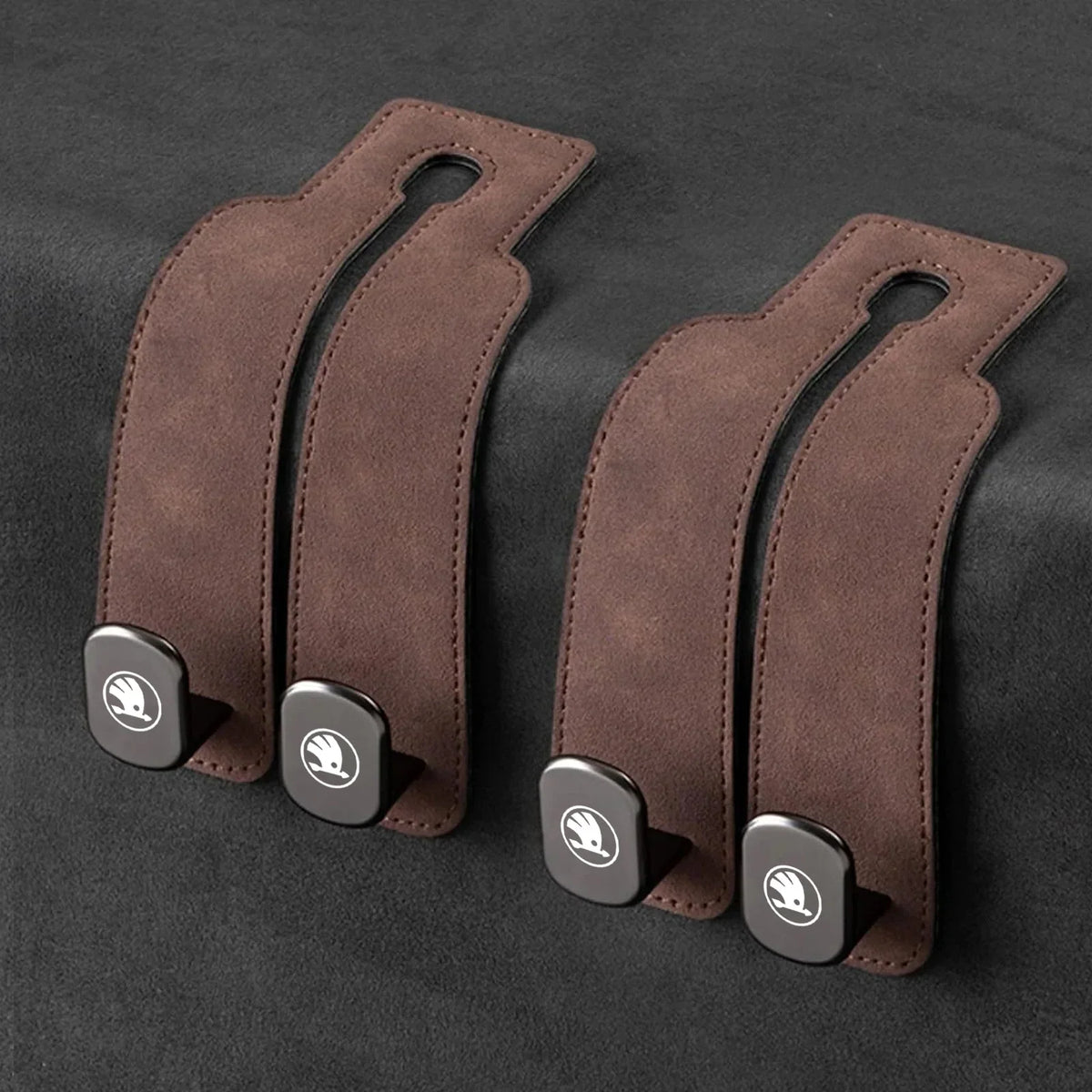 Car Headrest Hooks Foldable Double Hook Set of 2