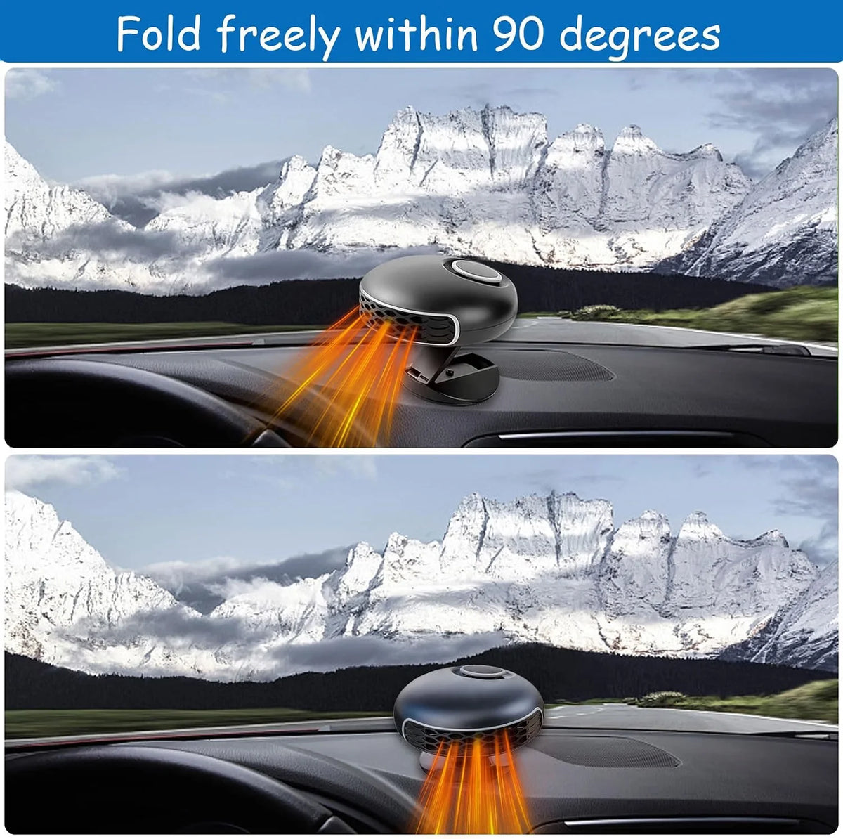 Car Heater 12V Adjustable Airflow Windshield Defroster