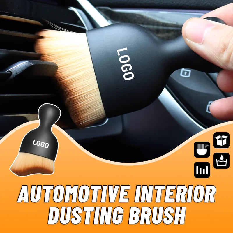 Car Interior Detailing Brush Soft Bristles Non-Slip Ergonomic Handle Wet or Dry Use