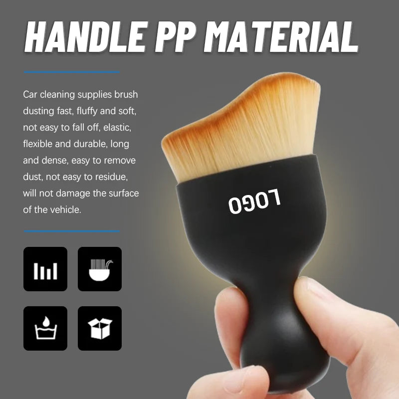 Car Interior Detailing Brush Soft Bristles Non-Slip Ergonomic Handle Wet or Dry Use