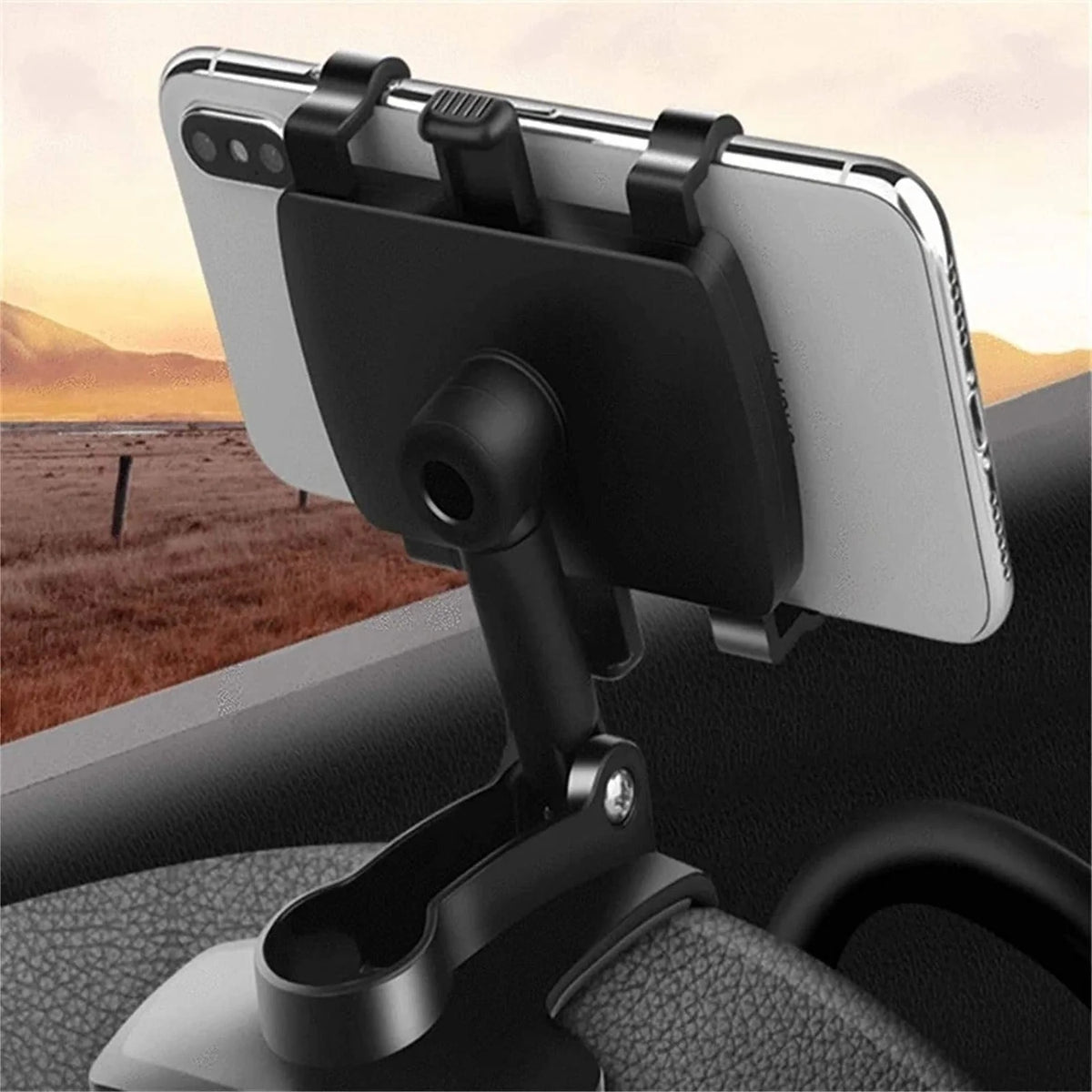 Car Phone Holder 360° Rotating Multi-Mount One-Hand Release