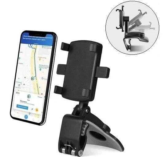 Car Phone Mount 360° Rotating Adjustable Angle Hands-Free Viewing