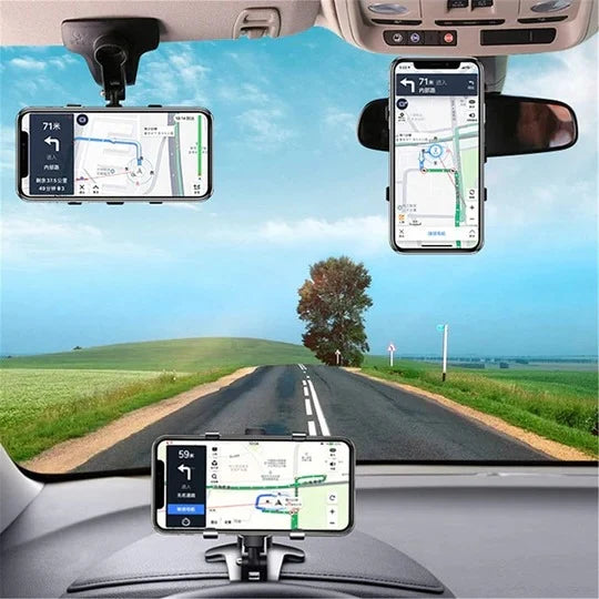 Car Phone Mount 360° Rotating Adjustable Angle Hands-Free Viewing