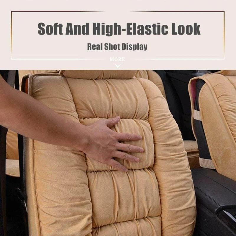 Car Seat Cover Cushioned Short Plush Sponge Padded