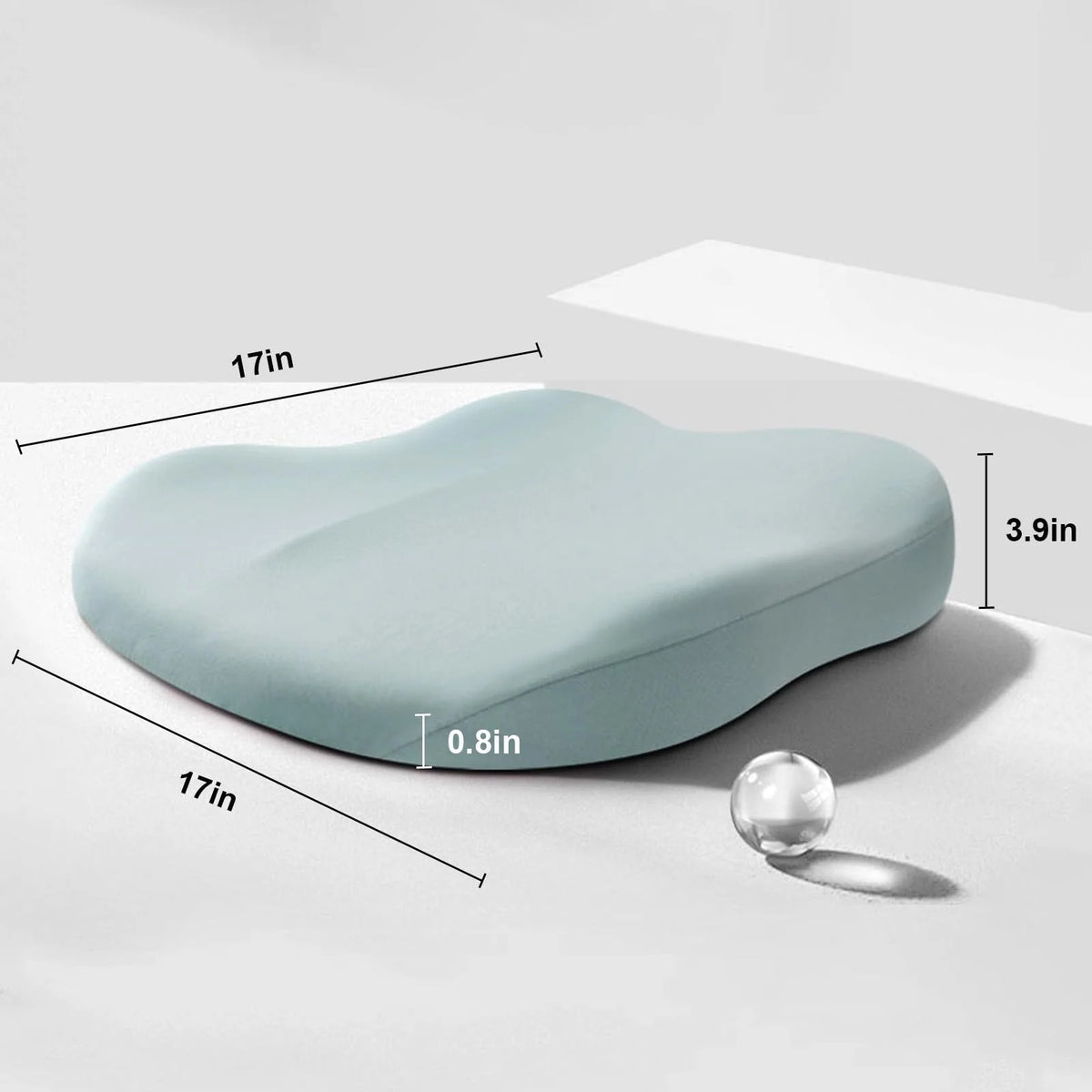 Car Seat Cushion 3-Inch Memory Foam Non-Slip Base