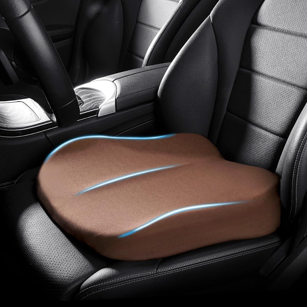 Car Seat Cushion 3-Inch Memory Foam Non-Slip Base