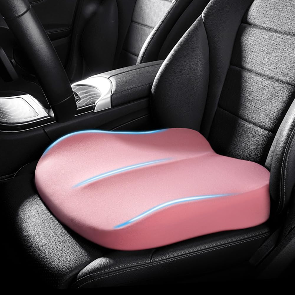 Car Seat Cushion 3-Inch Memory Foam Non-Slip Base