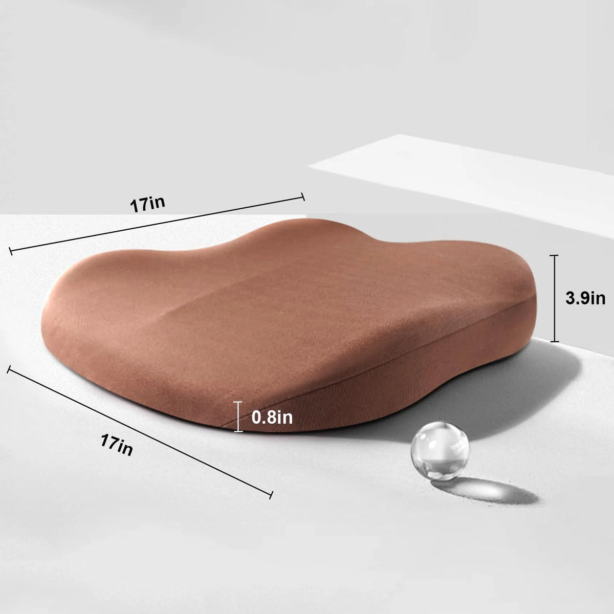 Car Seat Cushion 3-Inch Memory Foam Non-Slip Base