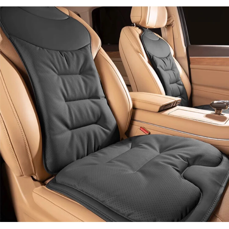 Car Seat Cushion Contoured Lumbar Support Faux Leather