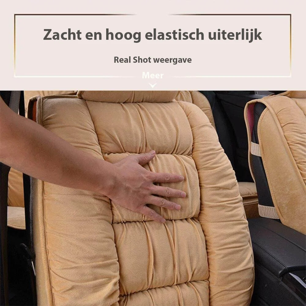 Car Seat Cushion Pad Full-Length Quilted Plush Surface