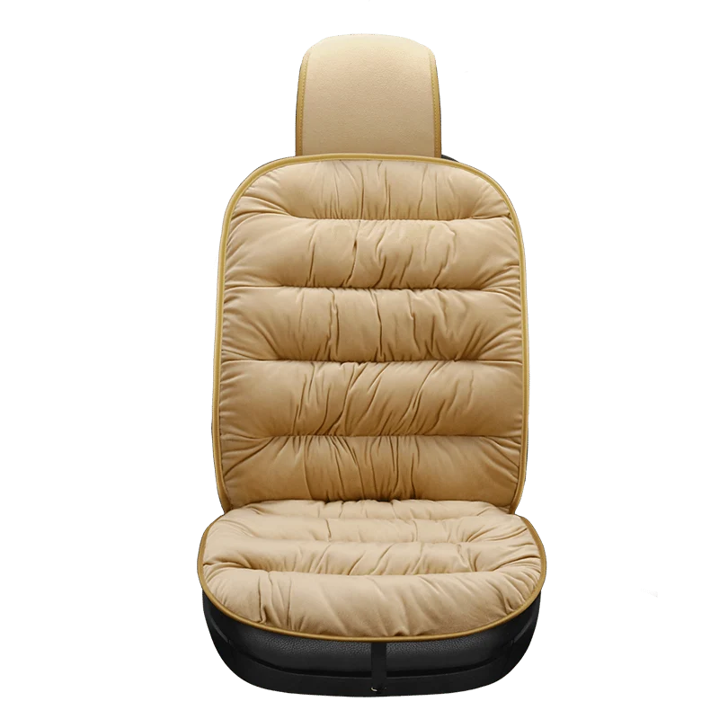 Car Seat Cushion Pad Full-Length Quilted Plush Surface