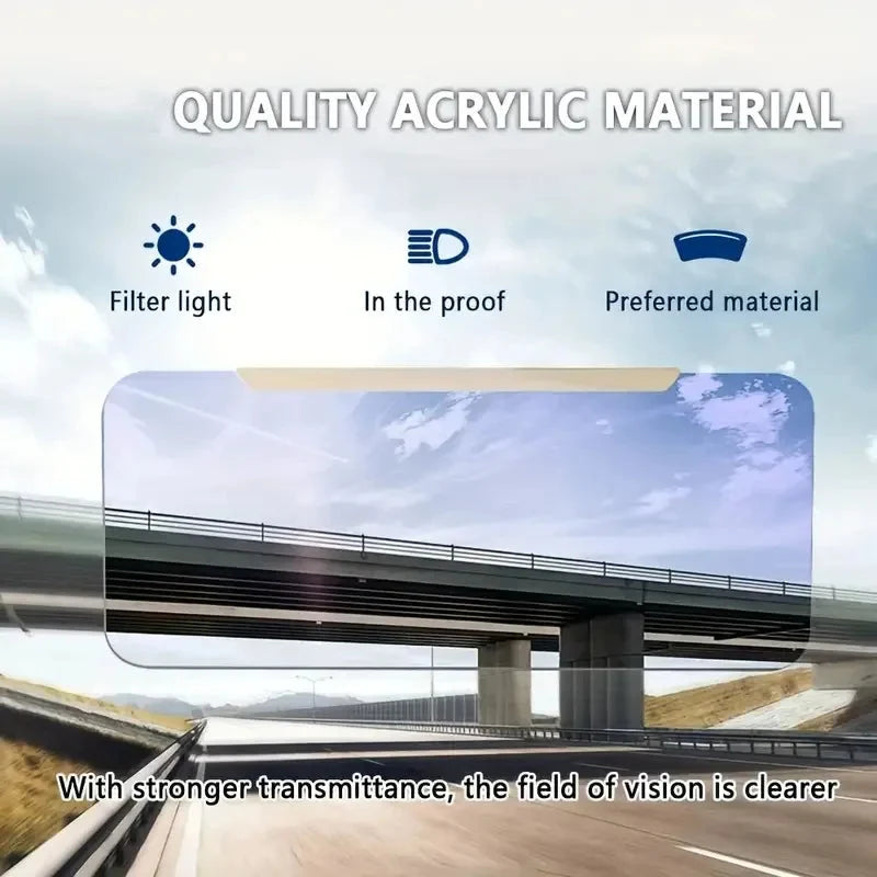Car Sun Visor Extender Polarized Adjustable 180-Degree Glare-Reducing Panel