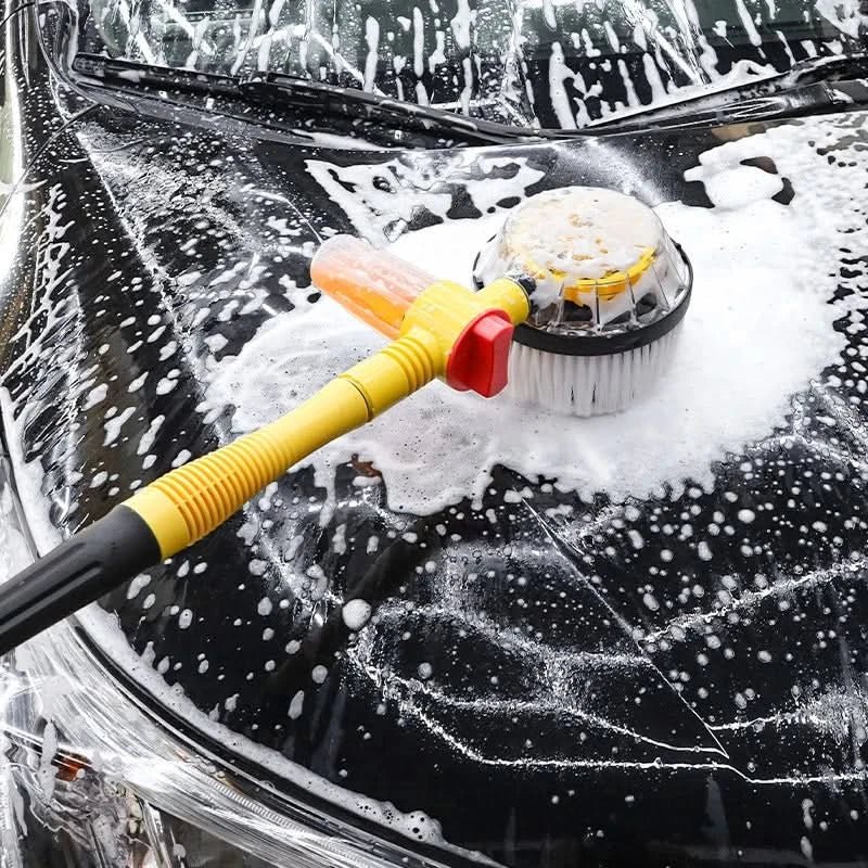 Car Wash Brush Water-Powered 360° Rotating Chenille”】【