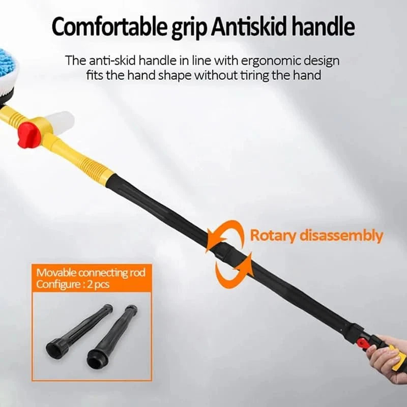 Car Wash Brush Water-Powered 360° Rotating Chenille”】【