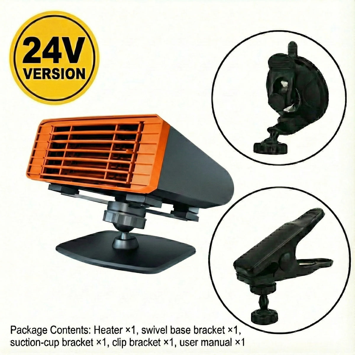 Car Windshield Defroster Heater 360° Swivel Airflow
