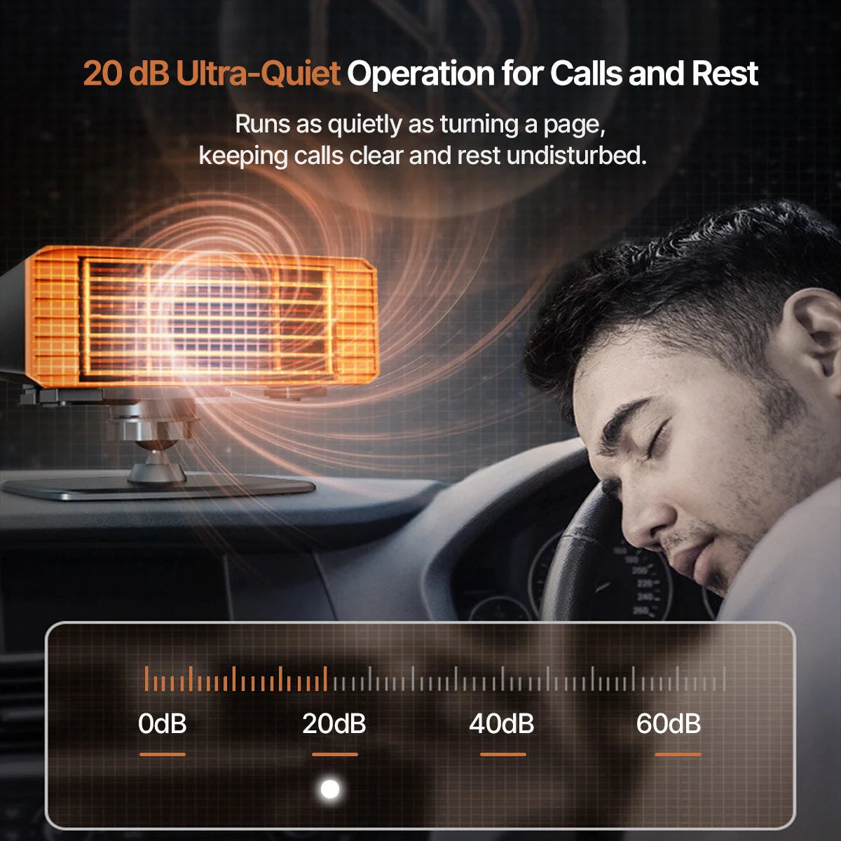 Car Windshield Defroster Heater 360° Swivel Airflow