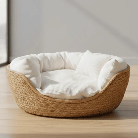 Cat Bed Bamboo Frame Removable Washable Cover