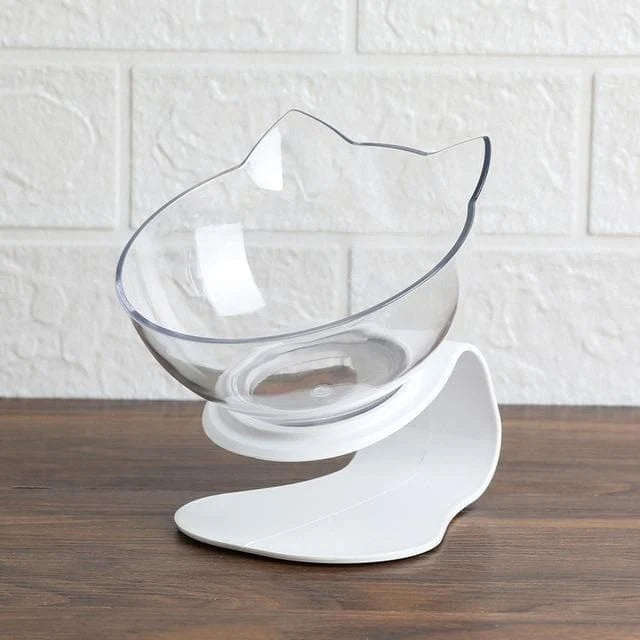 Cat Bowl Elevated Angled Design Non-Slip Base Separable Bowls