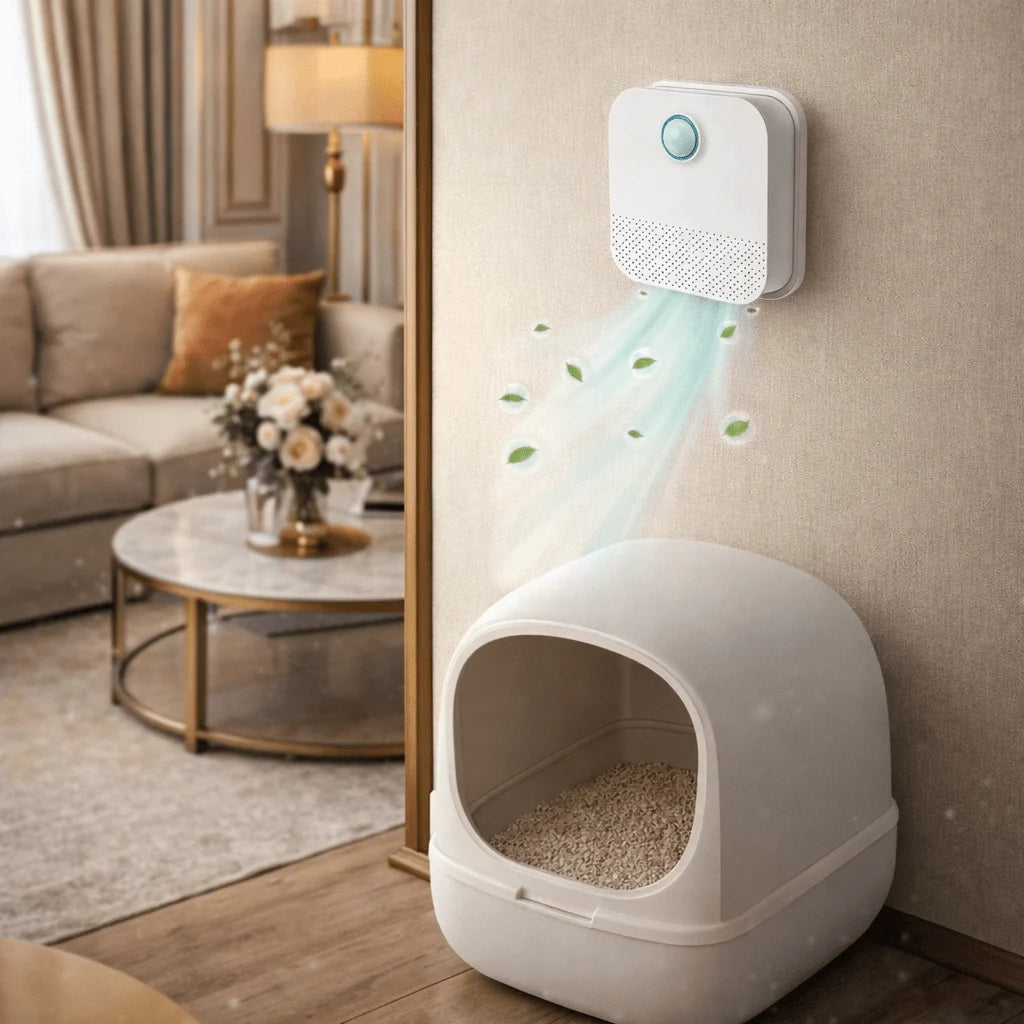Cat Litter Odor Neutralizer Motion-Activated Fragrance-Free 14-Day Battery