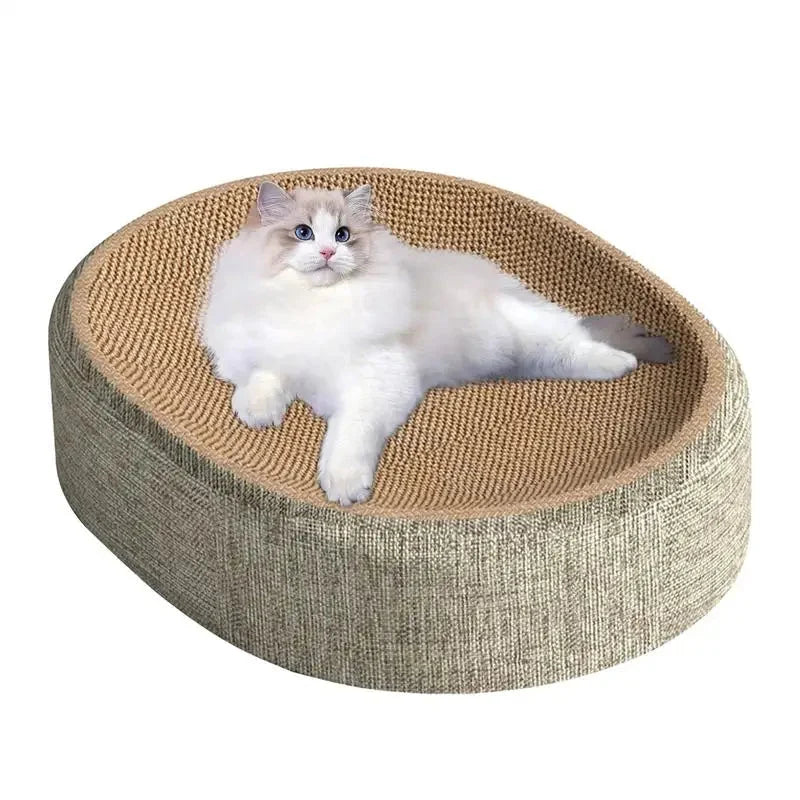 Cat Scratcher Bed Sisal Surface Concave Center Anti-Slip Base