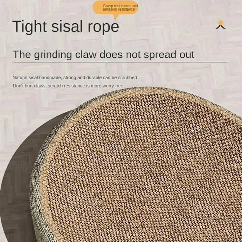 Cat Scratcher Bed Sisal Surface Concave Center Anti-Slip Base