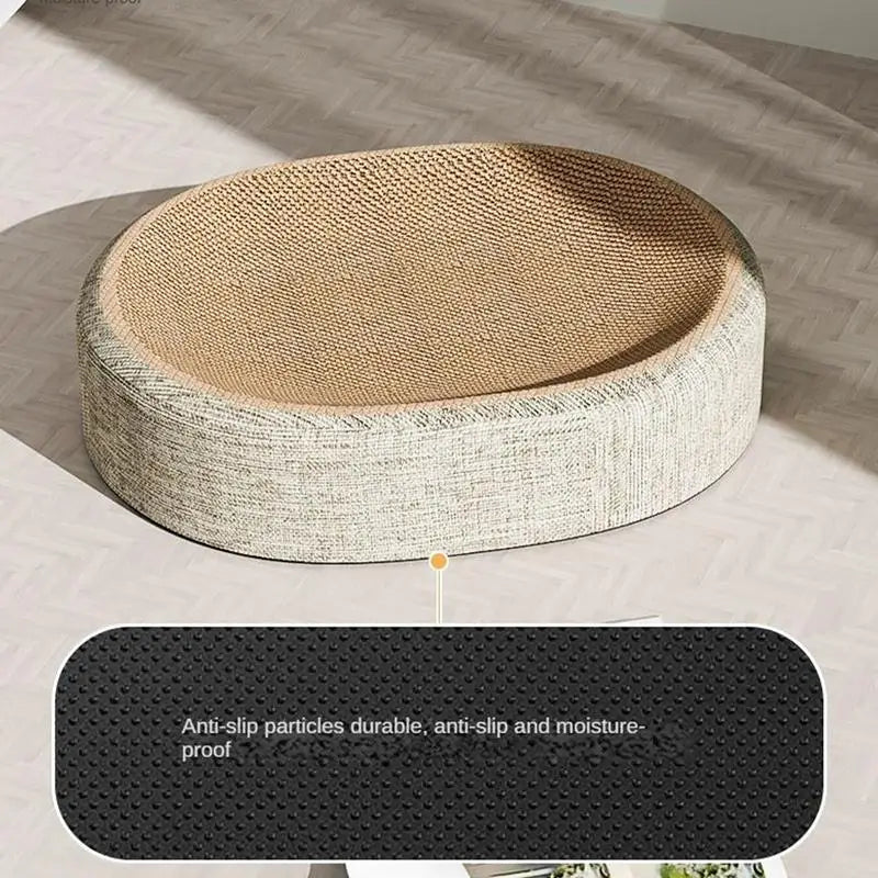 Cat Scratcher Bed Sisal Surface Concave Center Anti-Slip Base
