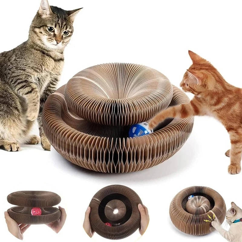 Cat Scratcher Magnetic Reshapable Panels & Enclosed Ball Track
