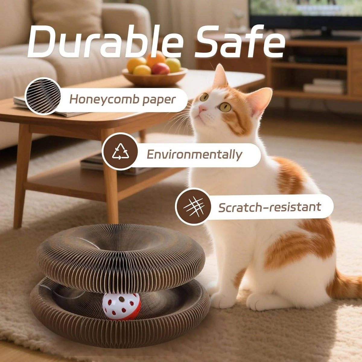 Cat Scratcher Magnetic Reshapable Panels & Enclosed Ball Track
