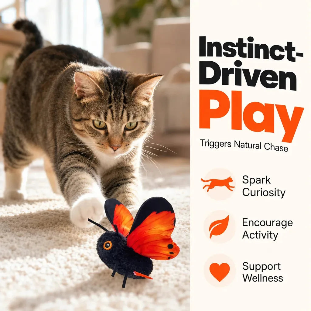 Cat Toy Fluttering Butterfly Touch & Motion Activated