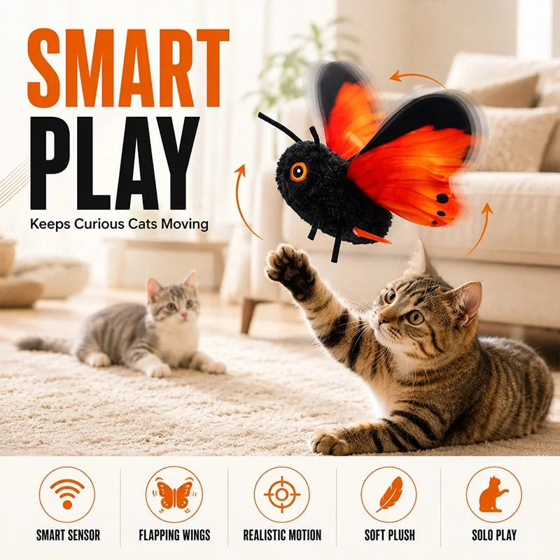 Cat Toy Fluttering Butterfly Touch & Motion Activated