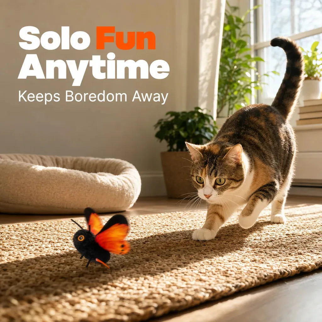 Cat Toy Fluttering Butterfly Touch & Motion Activated