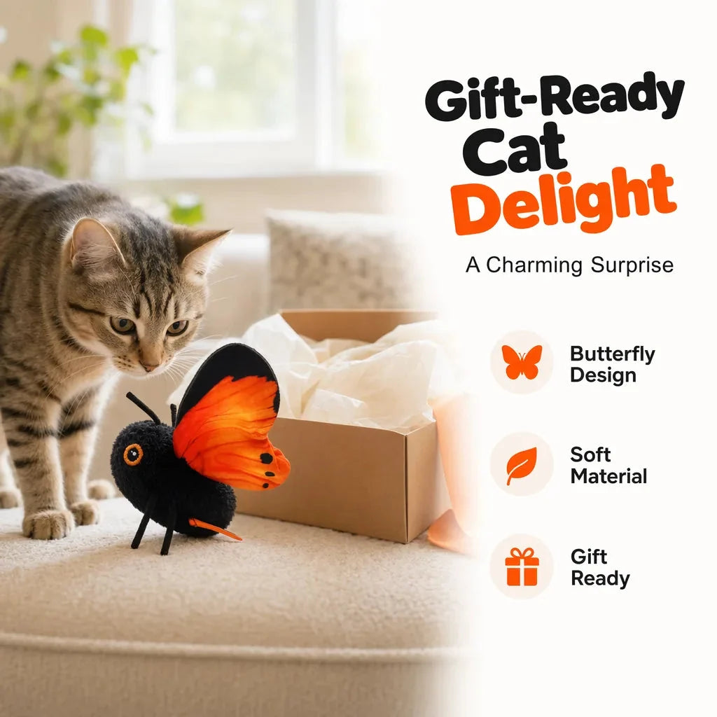 Cat Toy Fluttering Butterfly Touch & Motion Activated