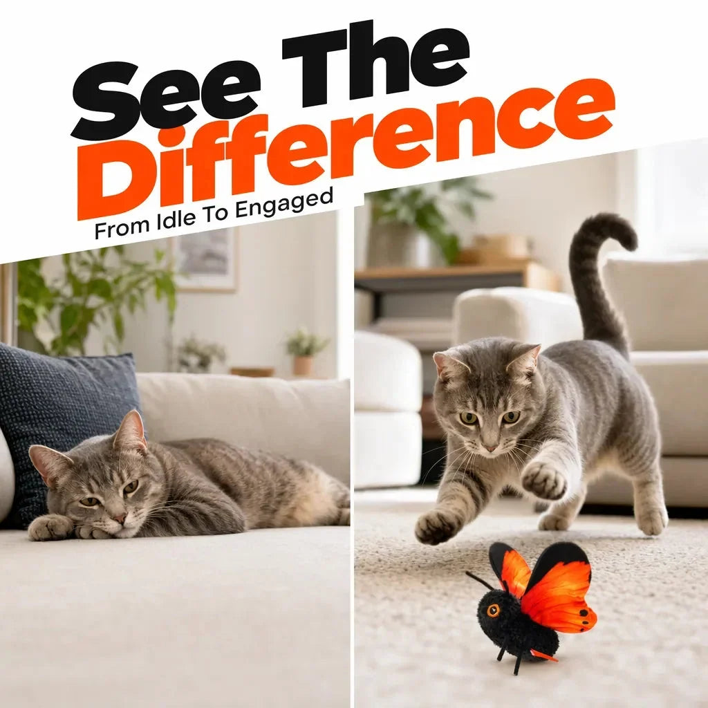 Cat Toy Fluttering Butterfly Touch & Motion Activated
