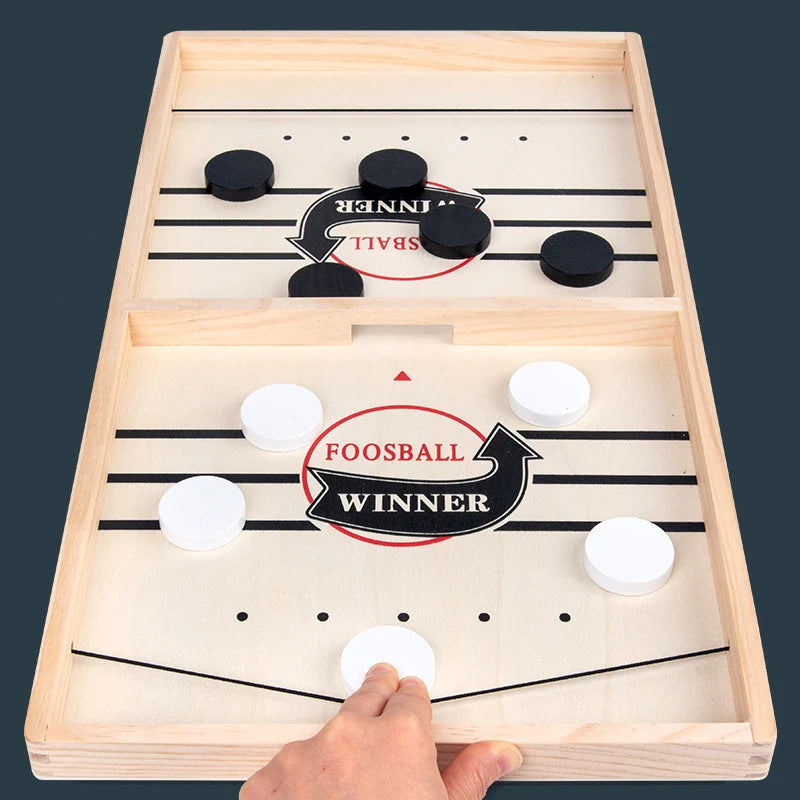 Catapult Board Game Natural Wood Dual Launch Mechanism