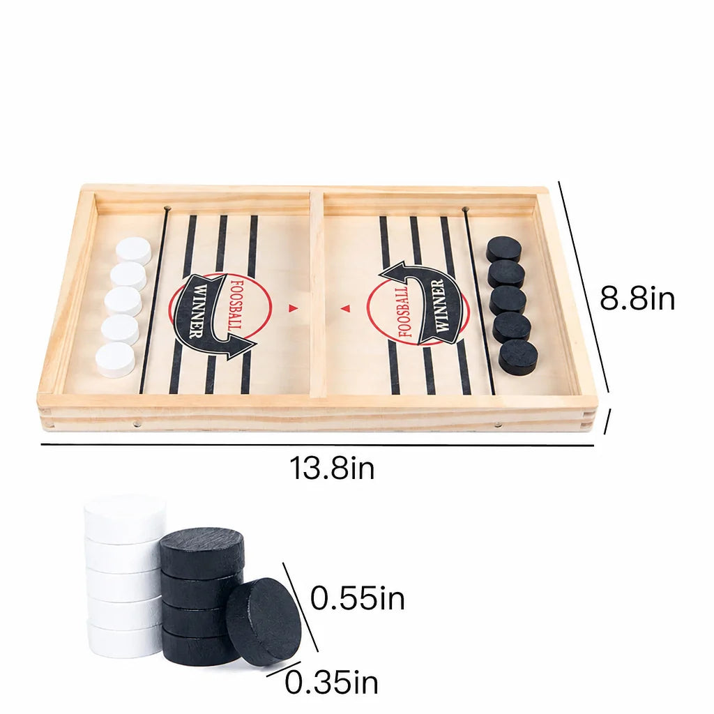 Catapult Board Game Natural Wood Dual Launch Mechanism
