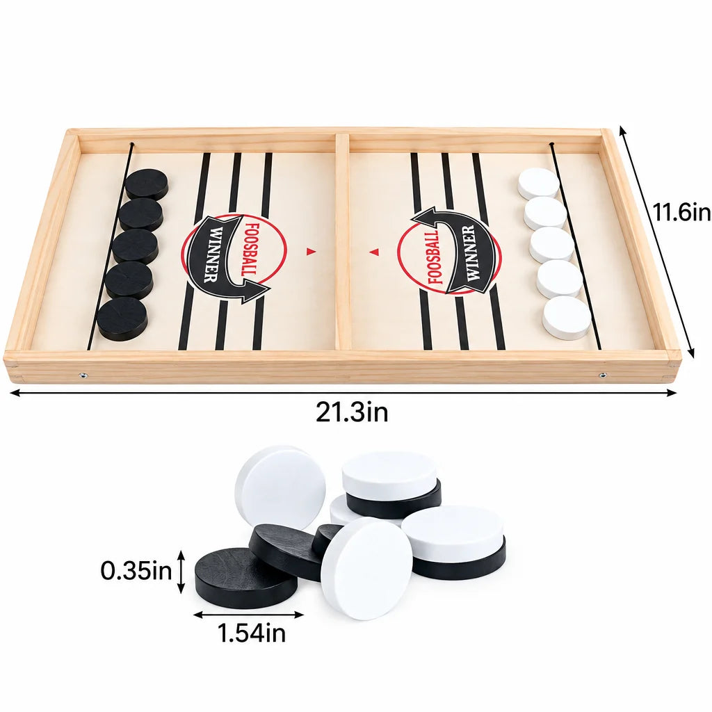 Catapult Board Game Natural Wood Dual Launch Mechanism