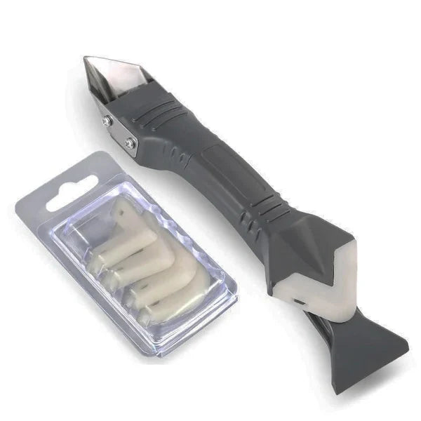 Caulk Removal Tool Stainless Steel Scraper Adjustable Rubber Blade